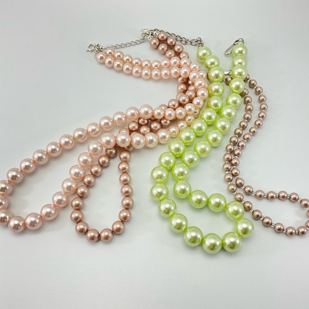Swarovski Crystal Pearl Choker Necklace, 6mm, Powder Almond, Beige, Handmade - Picture 12 of 12
